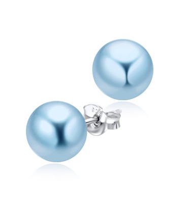 8 mm. Blue Pearl Stud Earring STP-34